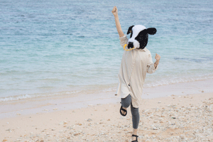 海辺でのびのび元気に